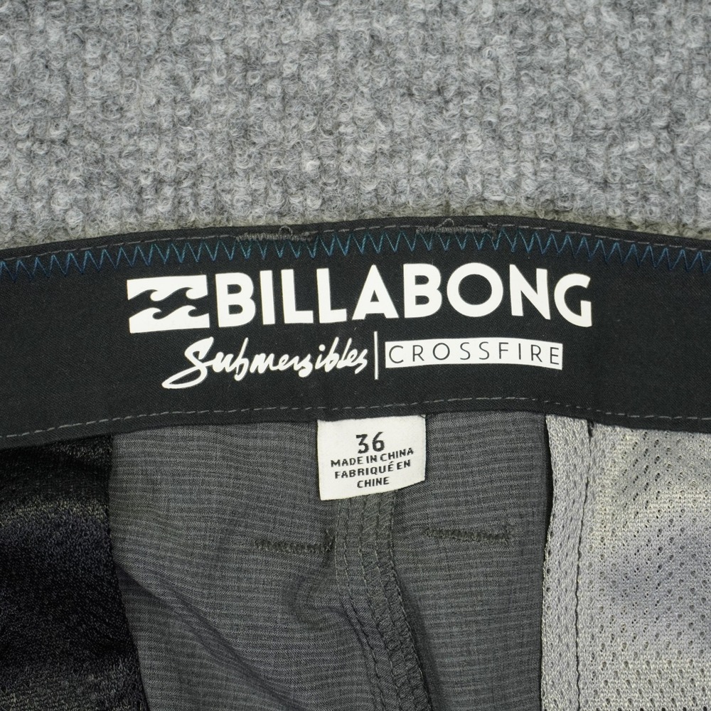 NEW Billabong Hybrid Shorts Mens 36 Grey Submersibles Crossfire X Stretch Plaid - Picture 3 of 10